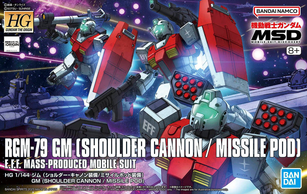 HG 1/144 GM (SHOULDER CANNON / MISSILE POD)