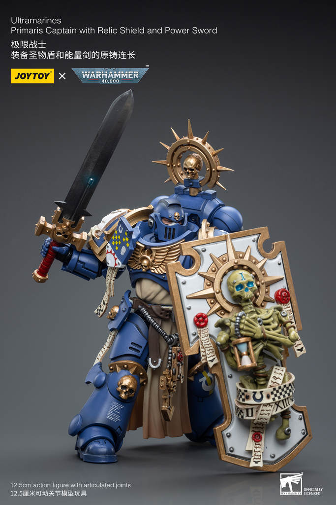*PREODER ITEM ETA NOV-DEC 2023 * Joy Toy Ultramarines Primaris Captain with Relic Shield and Power Sword