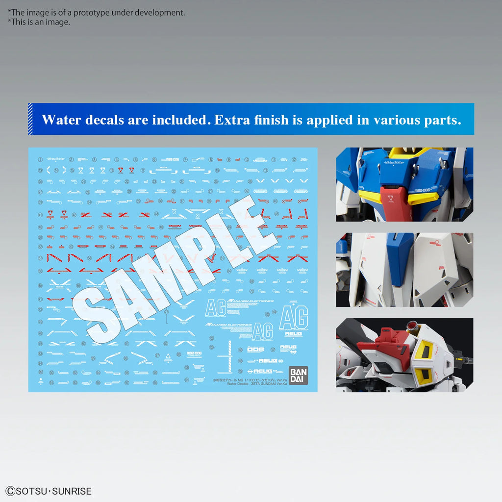 MG ZETA GUNDAM \"Ver.Ka\"　1/100 Bandai Hobby MG 1/100 Ver.Ka ZZ Gundam Model Kit Figure