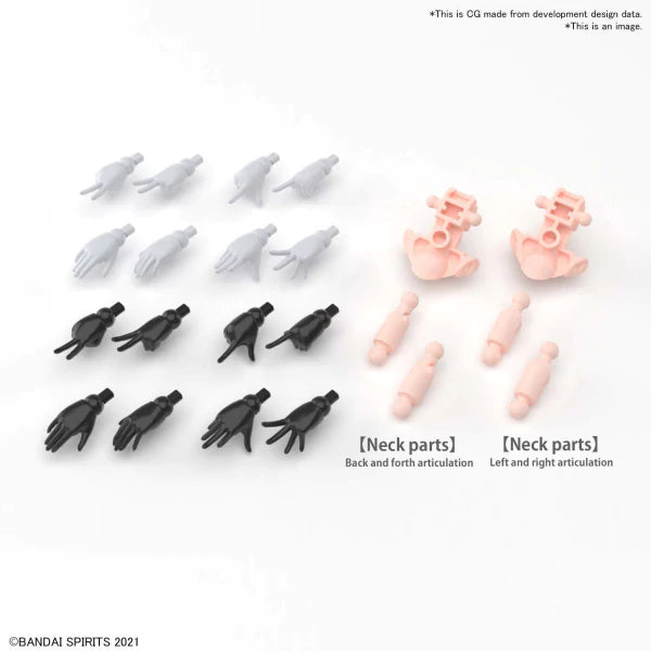 30MS OPTION HAND PARTS [WHITE/BLACK]