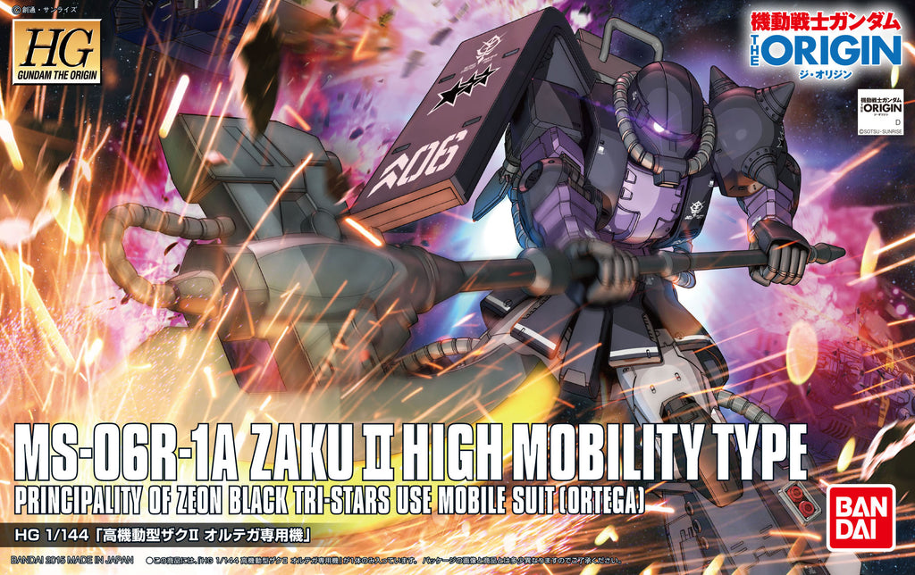 HGOG #005 MS-06R-1A Zaku II Ortega Custom Zeon Black Tri-Star 1/144